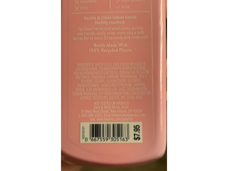 Bath & Body Works Gentle & Clean Foaming Hand Soap, Twisted Peppermint, 8.75 fl oz/259 mL