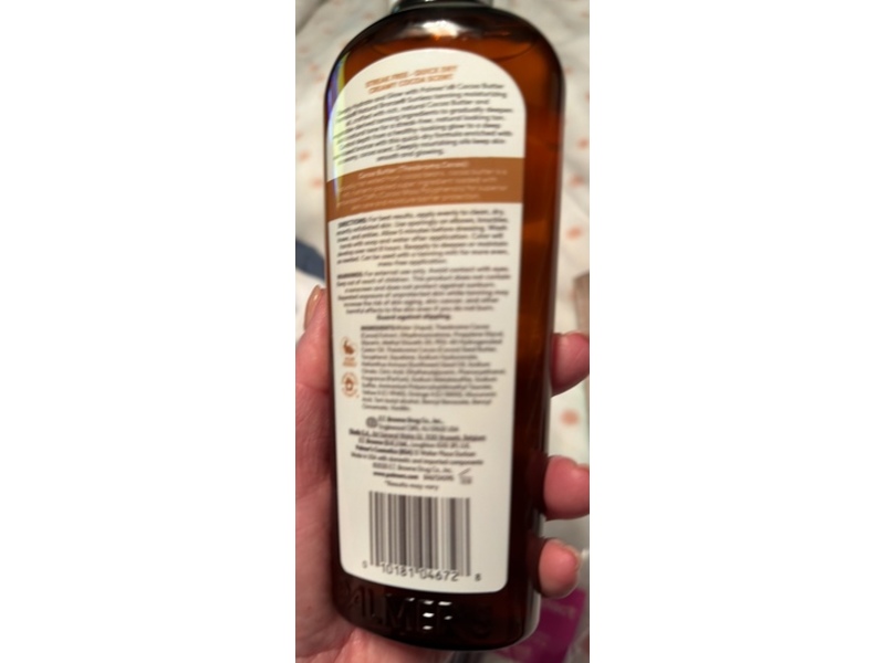 Palmer's Natural Bronze Sunless Tanning Face & Body Moisturizing Oil, Cocoa Butter, 8.5 fl oz/250 mL