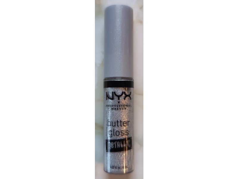 NYX Professional Makeup Metallic Butter Gloss,10 Ice, 0.27 fl oz/8 mL