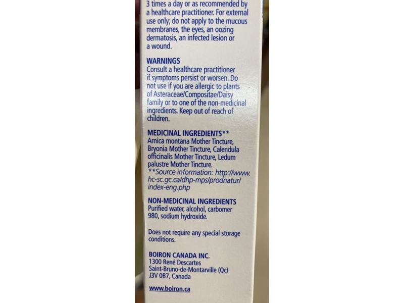 Boiron Arnicare Pain Relief Gel, Muscle & Joint Pain, 75 g