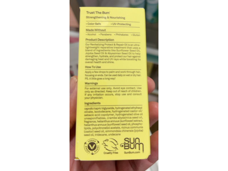 Sun Bum Revitalizing Protect & Repair Oil, 1.7 fl oz/50 mL