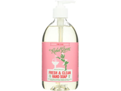 Rebel Green Fresh & Clean Hand Soap, Pink Lilac, 16.9 fl oz/500 mL