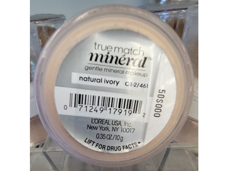 L'Oreal Paris True Match Naturale Mineral Foundation, Natural Ivory, 0.35 oz/10 g