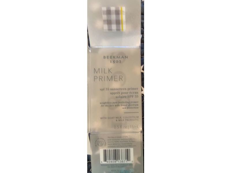 Beekman 1802 Milk Primer Sunscreen SPF 35, 0.5 fl oz/15 ml