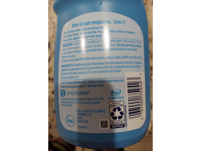 Downy Ultra Fabric Conditioner, Cool Cotton, 12 Loads, 10 fl oz/306 mL