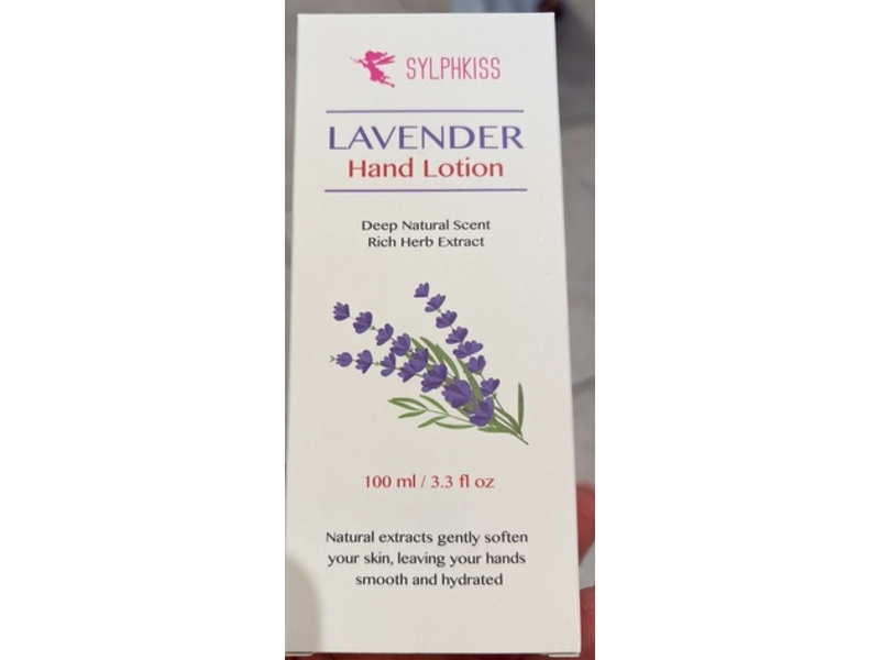 Sylphkiss Hand Lotion, Lavender, 3.3 fl oz/100 mL