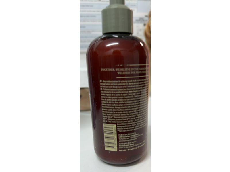 Simple Organic Anti Frizz Hair & Scalp Smooth Rinse, Salutre Bellegga, Olive Leaf Extract, 8.5 fl oz/251 mL