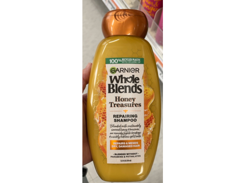 Garnier Whole Blends Treasures Repairing Shampoo, Honey, 12.5 fl oz/370 mL