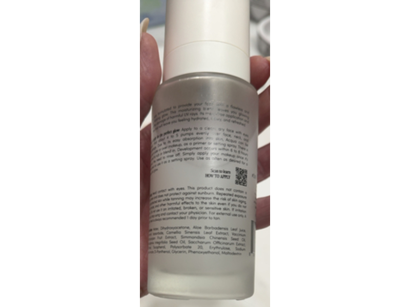 Dolce Glow Hydrating Face Mist Self Tanning Water, 3.4 fl oz/100 mL