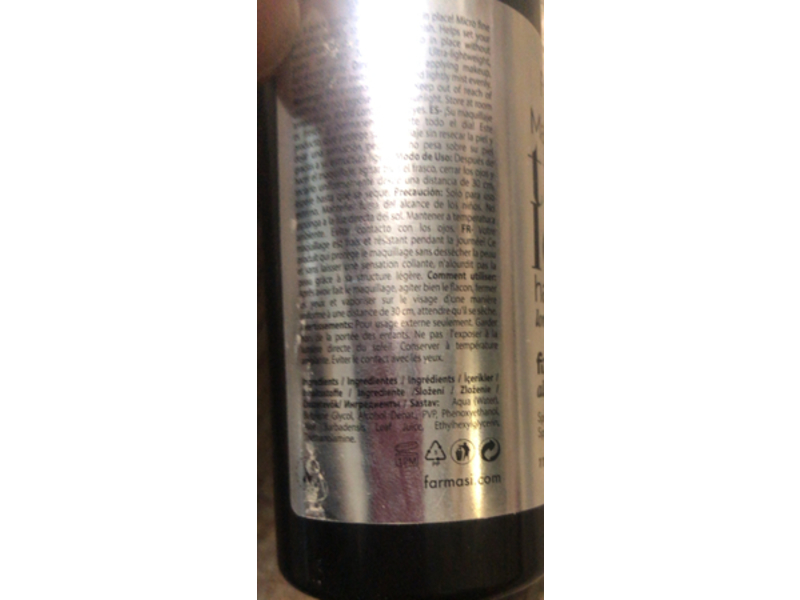 Farmasi Makeup Time Locker Long-Lasting Makeup Setting Spray, 3.9 fl oz/115 mL