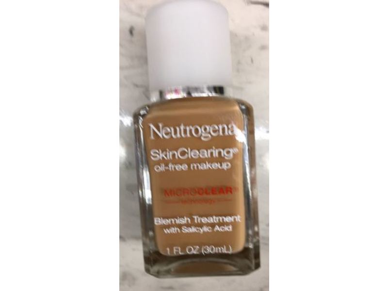 Neutrogena SkinClearing Oil Free Liquid Makeup, 85 Honey, 1 fl oz/30 mL