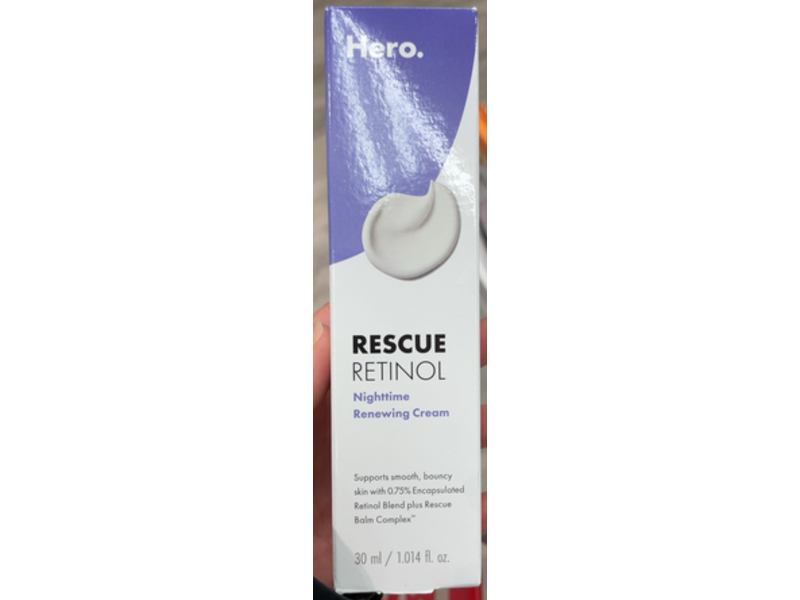 Hero Cosmetics Rescue Retinol Nighttime Renewing Cream, 1.014 fl oz/30 mL
