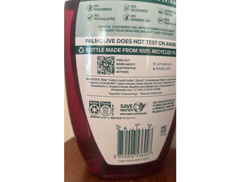 Palmolive Naturals Nourishing Skin Body Wash, Pomegranate & Mango, 1 L