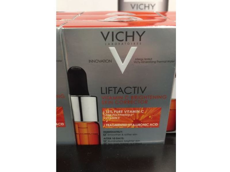 Vichy LiftActiv Vitamin C Serum Brightening Skin Corrector with Hyaluronic Acid & Vitamin E, 0.33 Fl. Oz.