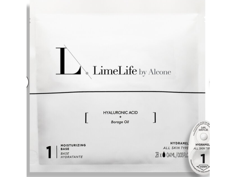 Limelife By Alcone Hydramelt Moisturizing Base, Hyaluronic Acid + Borage Oil, 0.013 fl oz/0.4 mL, 28 Count
