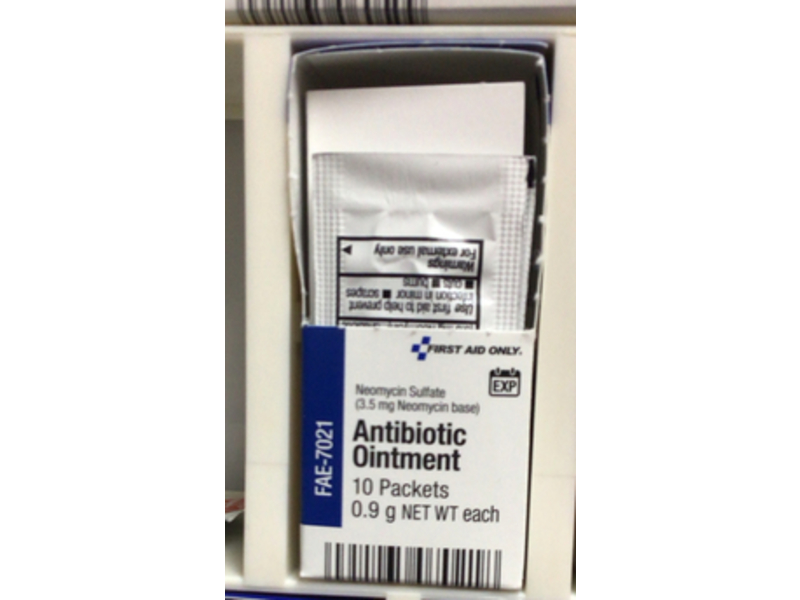 First Aid Only Fae-7021 Antibiotic Ointment Packets, 0.9 g, Pack Of 10