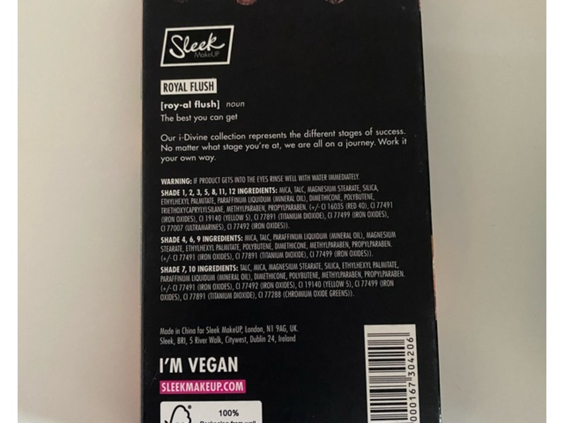 Sleek Makeup i-Divine Eyeshadow Palette, Royal Flush, 12 g/0.42 oz