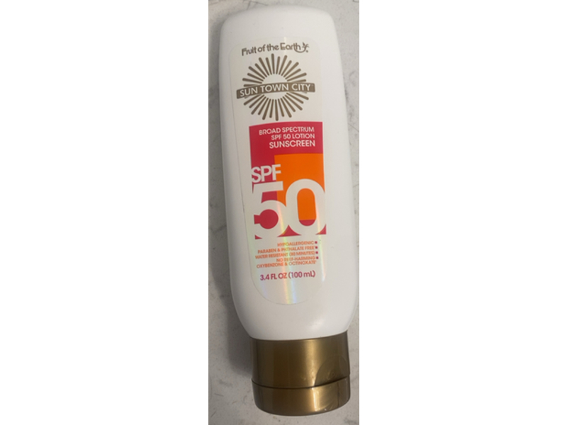Sun Town City Sunscreen Lotion, SPF 50, 3.4 fl oz/100 mL