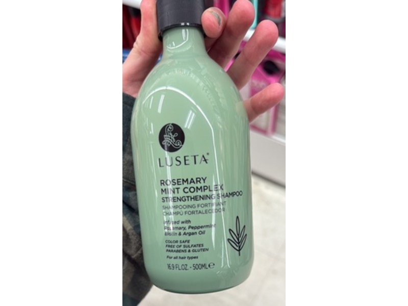 Luseta Rosemary Mint Complex Strengthening Shampoo, Rosemary, Peppermint, Biotin & Argan Oil, 16.9 fl oz/500 mL