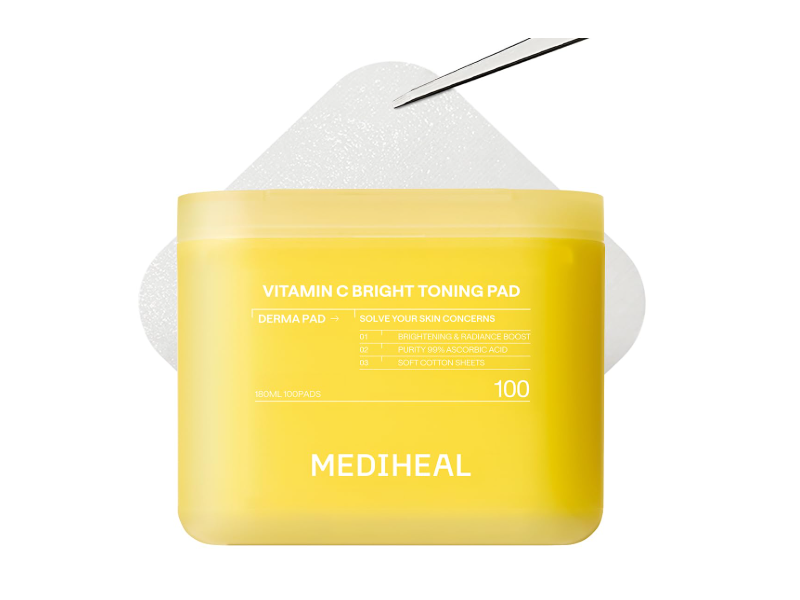 Mediheal Toner Pads, Vitamin C, 180 mL, 100 Count