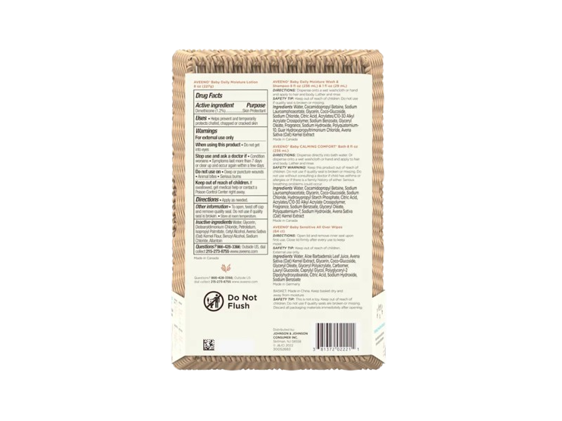 Aveeno Baby Welcome Little One Gift Basket, 5 Count