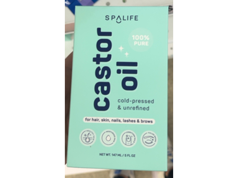 Spalife Castor Oil, Mint, 5 fl oz/147 mL