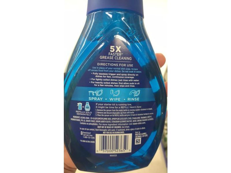 Dawn Ultra Platinum Powerwash Dish Spray, Apple Scent, 16 fl oz/473 mL