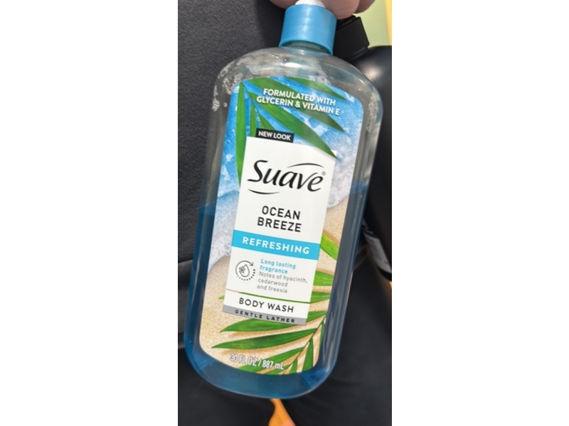 Suave Refreshing Body Wash, Ocean Breeze, 30 fl oz/887 mL