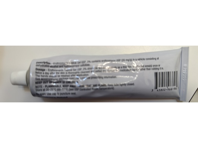 Erythromycin Topical Gel USP, 2%, 60 g, Padagis (Rx)