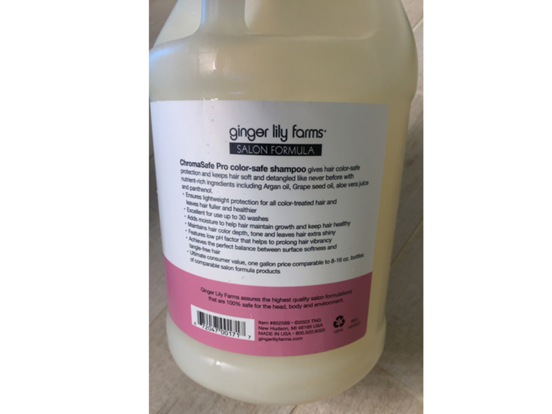 Ginger Lily Farms Salon Formula ChromaSafe PRO Color-Safe Shampoo, 128 fl oz/3.78 L