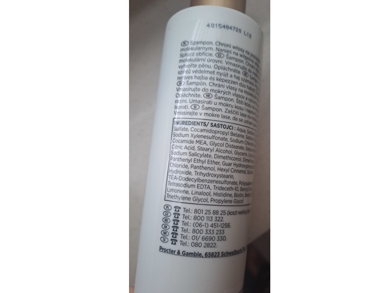 Pantene Pro-V Miracles Bond Repair Shampoo, 250 mL