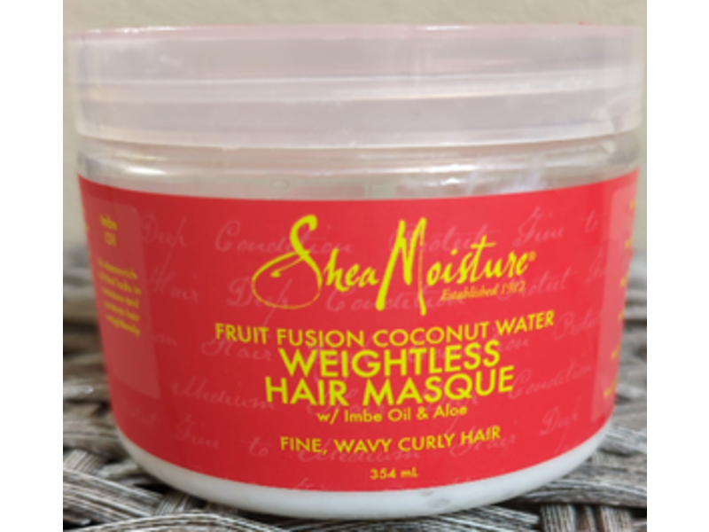 Shea Moisture Weightless Hair Masque, Fruit Fusion Coconut Water, 12 fl oz/354 mL