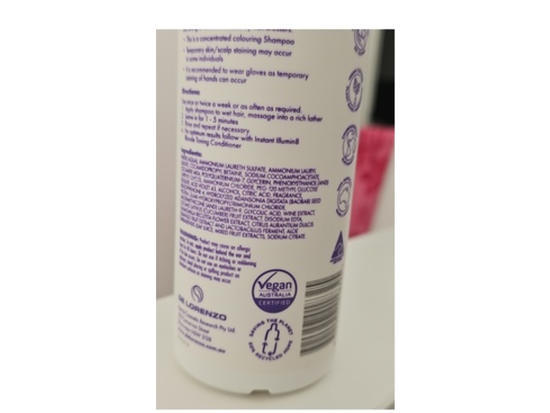 De Lorenzo Illumin8 Blonde Toning Shampoo, 12.68 fl oz/375 mL