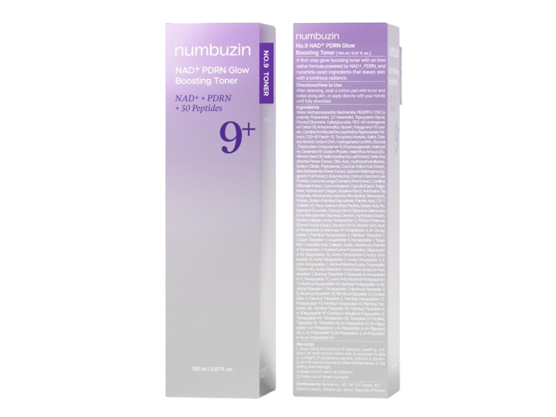 Numbuzin NAD+ PDRN Glow Toner, No.9 Toner, 5.07 fl oz