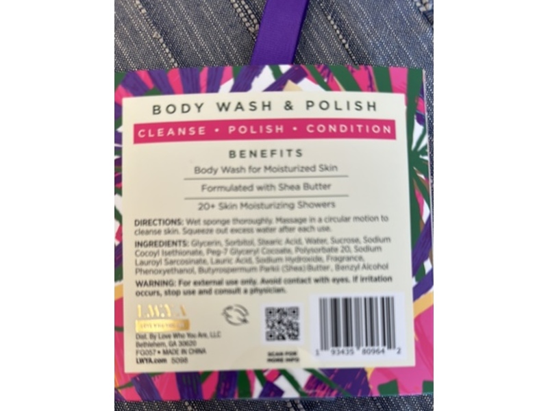 LWYA Tropic Body Wash & Polish, Like It's Hot, Coconut Milk, 3.0 oz/85 g