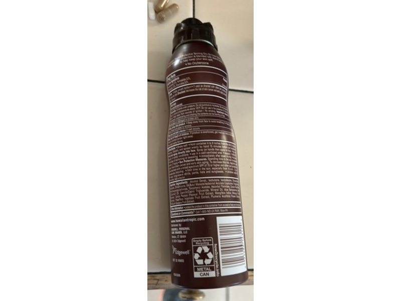 Hawaiian Tropic Protective Tanning Sunscreen Dry Oil Spray, SPF 15, 6 oz/170 g