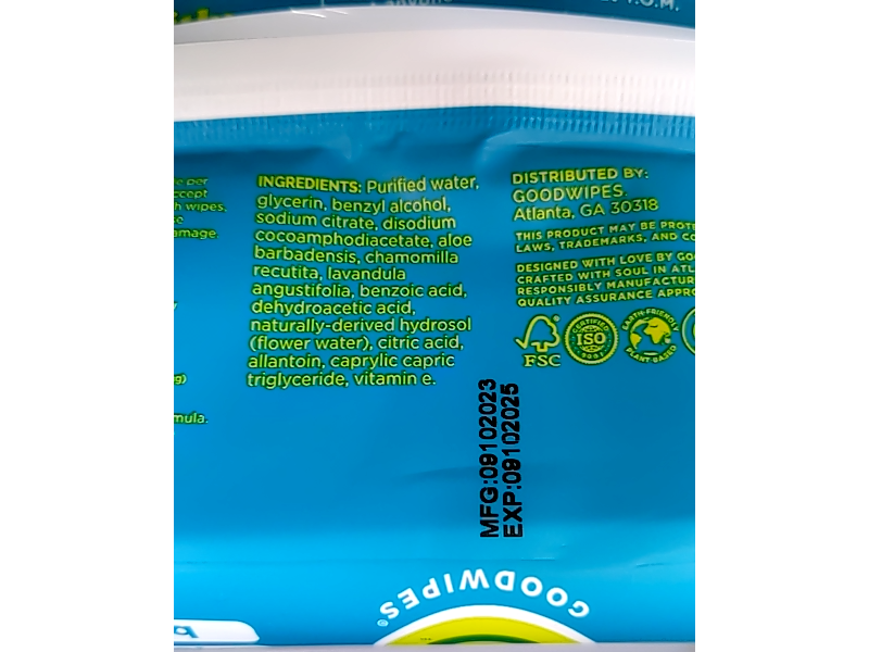Goodwipes Flushable Wipes, Shea Coco, 60 Count, Pack Of 3