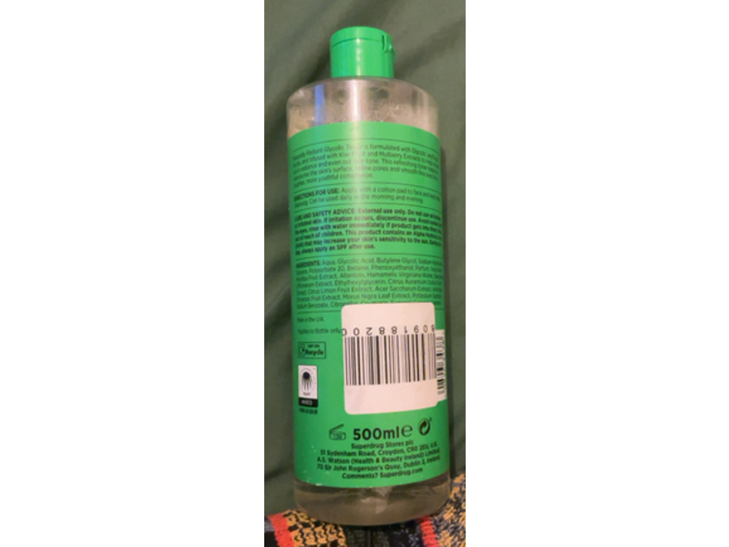 Superdrug Toner, Glycolic Acid, 500 mL
