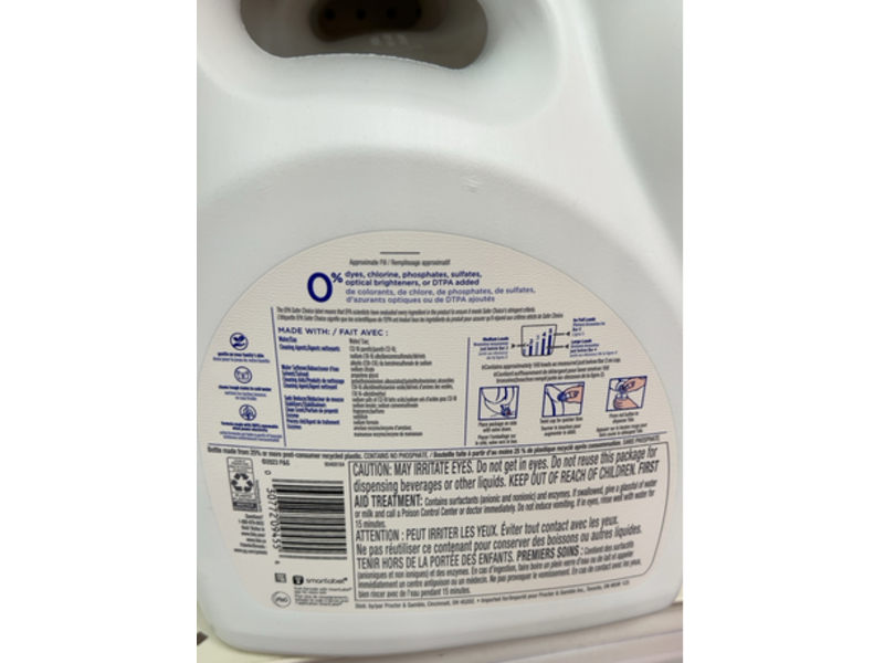 Tide Zero Soft Liquid Laundry Detergent, Lavender Scent, 100 Loads, 146 fl oz/4.31 L