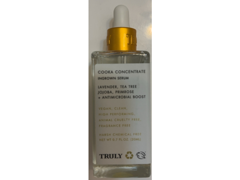 Truly Cooka Concentrate Ingrown Serum, Lavender, Tea Tree, Jojoba & Primrose, 0.7 fl oz/200 mL