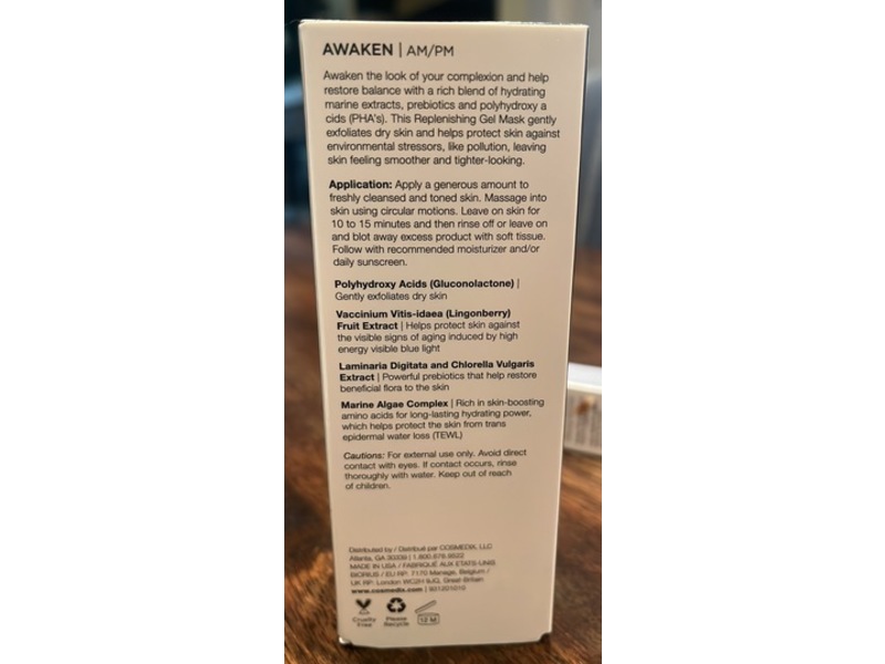 CosMedix Elite Awaken Replenishing Gel Mask, 2.5 fl oz/74 mL