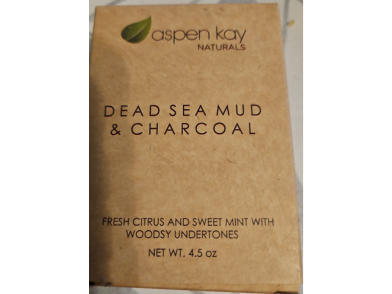 Aspen Kay Natural Dead Sea Mud & Charcoal Bar Soap, 4.5 oz