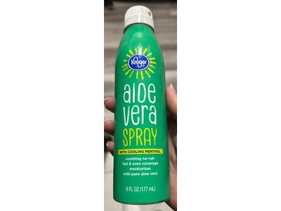 Kroger Aloe Vera Spray, Cooling Menthol, 6 fl oz/177 mL