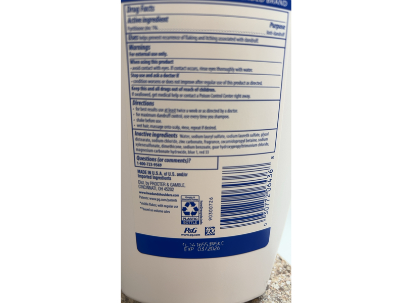 Head & Shoulders Daily Dandruff Shampoo, Classic Clean, 3 fl oz/90 mL