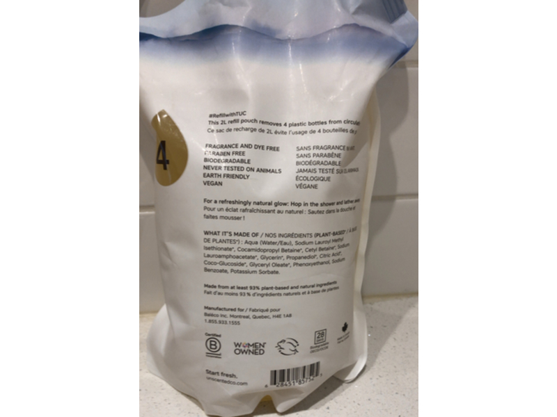 The Unscented Company Body Soap, Savon Corps, 67.6 fl oz/2 L