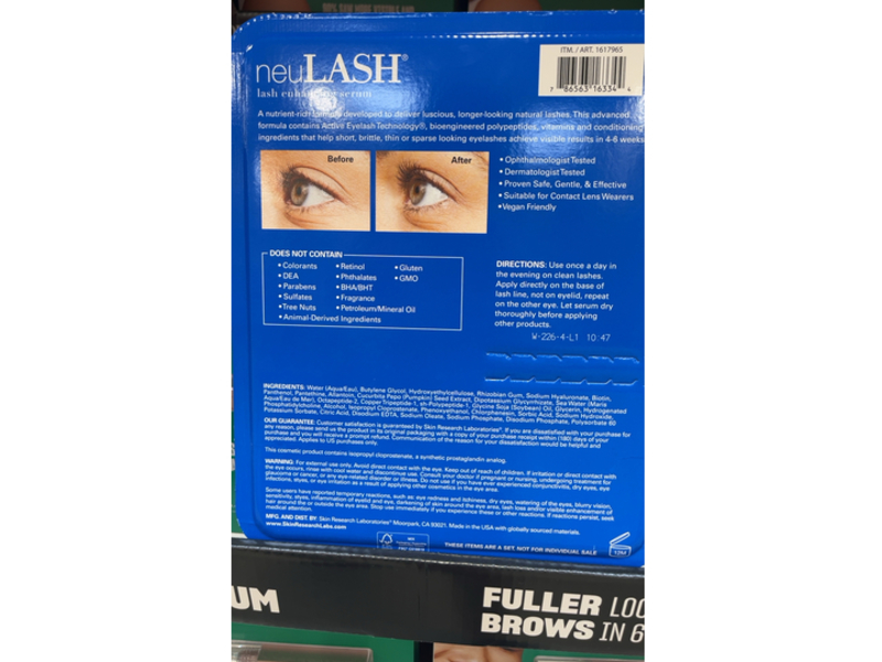 Skin Research Laboratories NeuLash Lash Enhancing Serum, 0.11 fl oz/3.2 mL, Pack Of 2