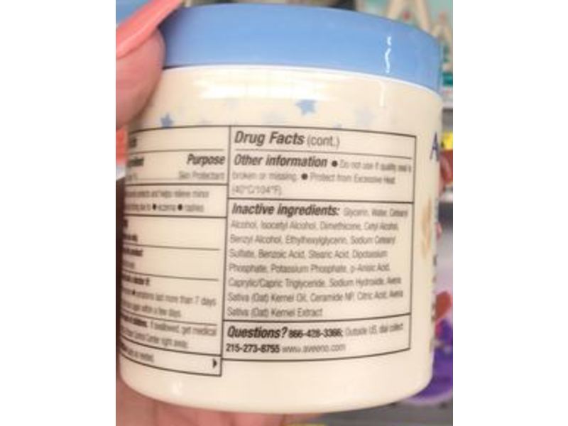 Aveeno Baby Eczema Therapy Nighttime Balm, Fragrance Free, 5.5 oz/156 g, Pack Of 3