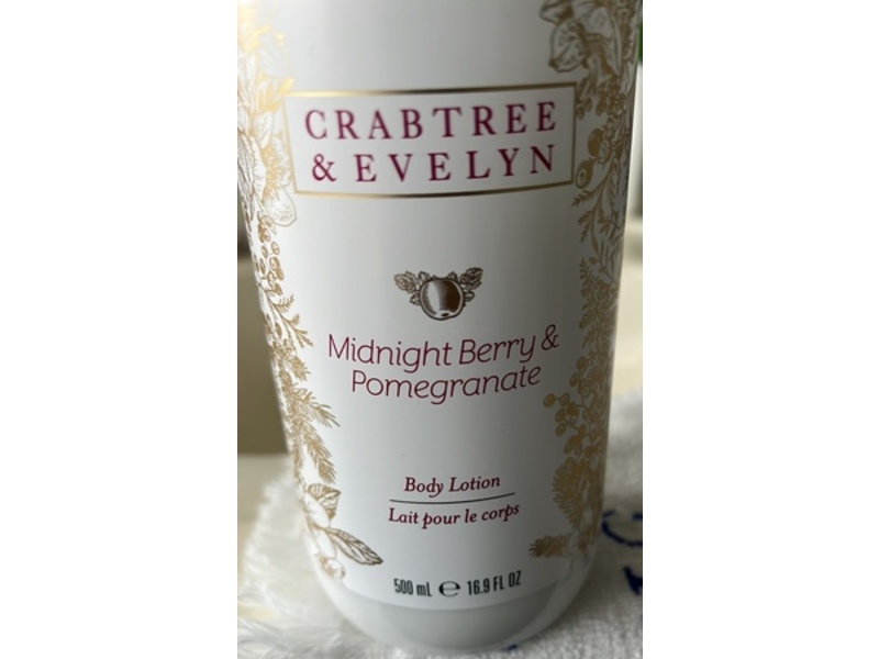 Crabtree & Evelyn Body Lotion, Midnight Berry & Pomegranate, 16.9 fl oz/500 mL