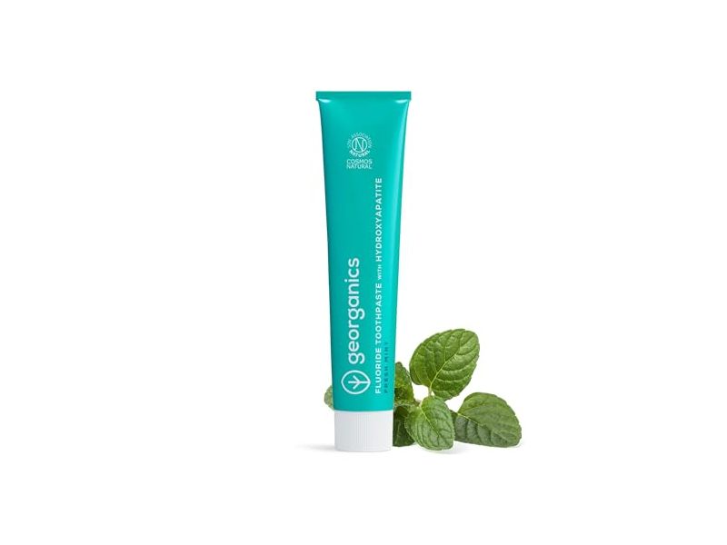 Georganics Fluoride Toothpaste, Fresh Mint, Hydroxyapatite, 2.54 fl oz/75 mL