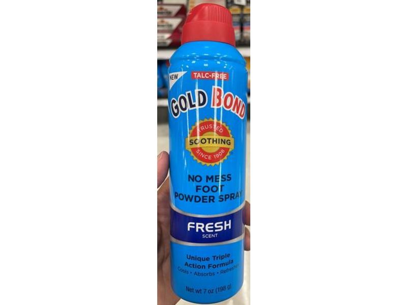 Gold Bond No Mess Food Powder Spray, Fresh Scent, Talc-Free, 7 oz/198 g